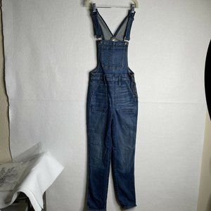 Madewell Blue Cotton Blend Women's Denim Pocket Overalls Jumpsuit Size XS w26I28